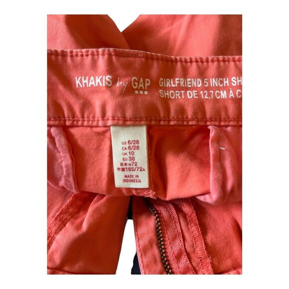 Gap Coral Girlfriend 5" Shorts Size 6/28 - Picture 4 of 4